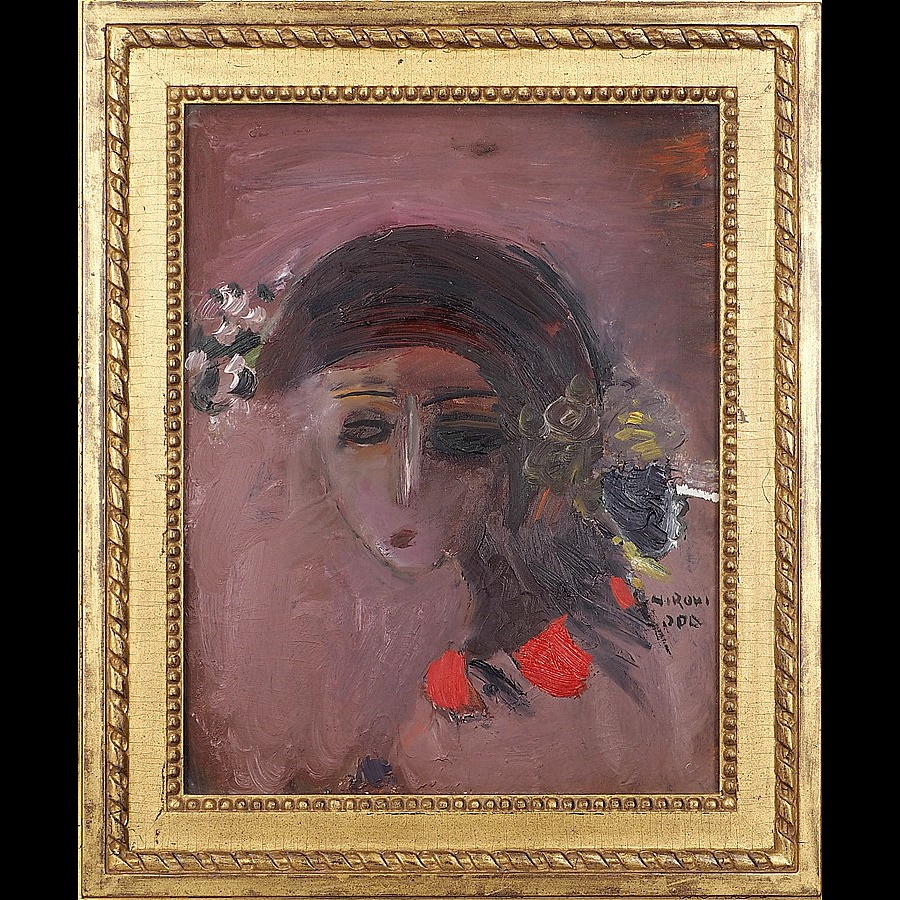【織田広喜】 絵画 油彩画 ６号 共箱 多聞堂額のメイン画像